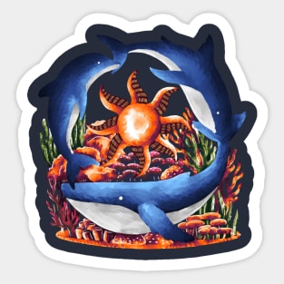 Marine life fish cycle Sticker